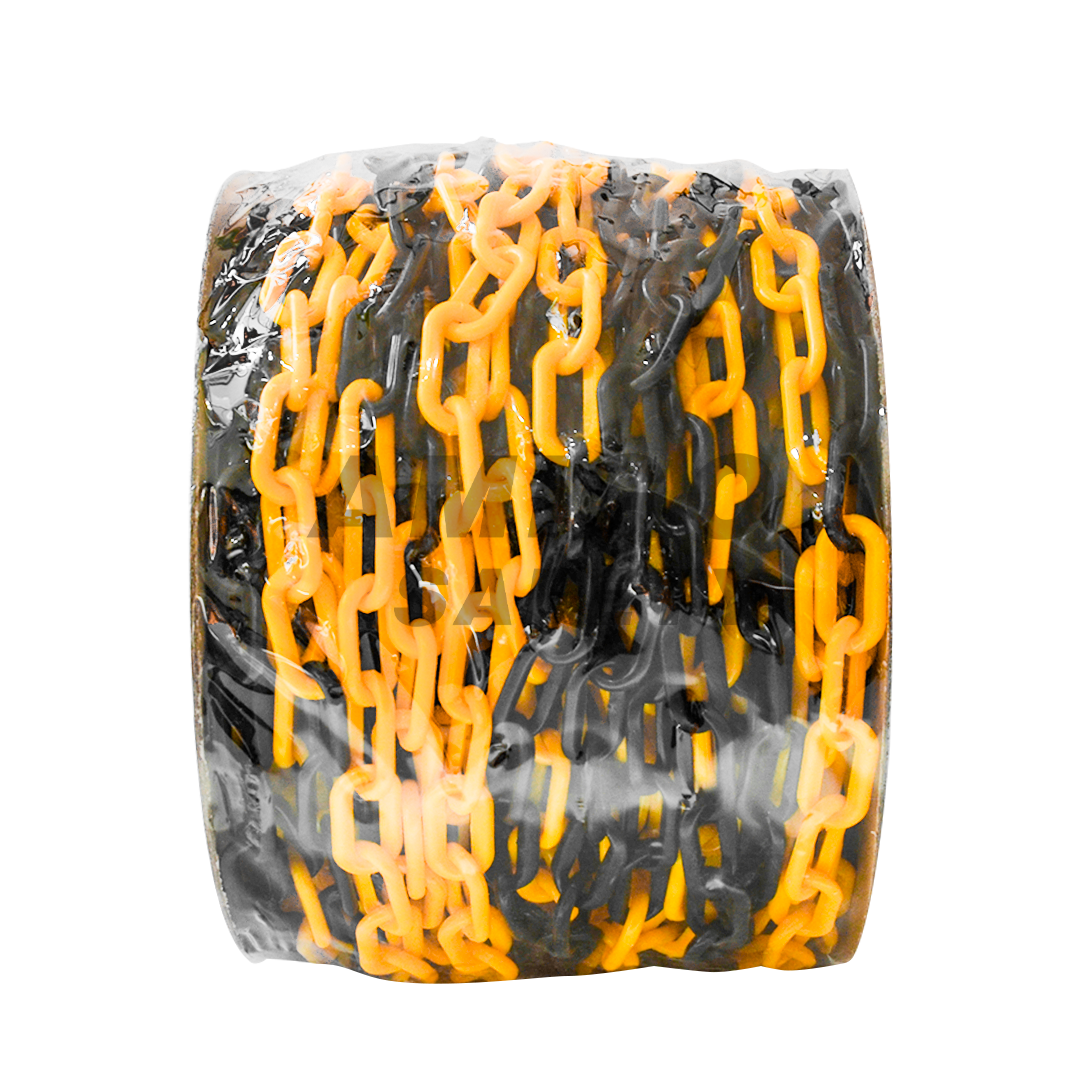 Cadena Plástica Bicolor Negro/Amarillo LAMIRA (Rollo) AS-3434 50 m - 1